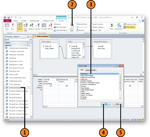 Microsoft Access 2010 Editing a Query in Design View Windows 7